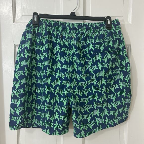 TOM & TEDDY Green Blue Sea Turtles Adult UPF 50+ Quick Dry Swim Shorts Sz XL‎ - Picture 2 of 4
